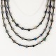 Certified Authentic 3 Strand Navajo .925 Sterling Silver Turquoise and Lapis Native American Necklace 370986805118