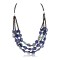 Certified Authentic 3 Strand Navajo .925 Sterling Silver Turquoise and Lapis Native American Necklace 371052432380