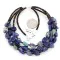 3 Strand Navajo .925 Sterling Silver Turquoise and Lapis Native American Necklace 371052432380
