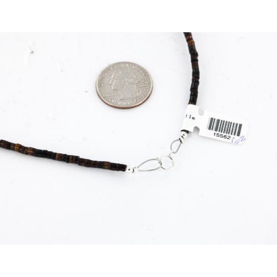 Certified Authentic 3 Strand Navajo .925 Sterling Silver Turquoise and Lapis Native American Necklace 371052432380