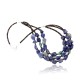 Certified Authentic 3 Strand Navajo .925 Sterling Silver Turquoise and Lapis Native American Necklace 371056610349