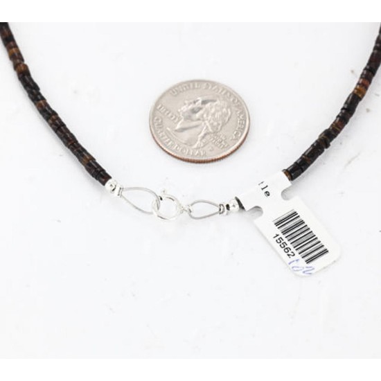 Certified Authentic 3 Strand Navajo .925 Sterling Silver Turquoise and Lapis Native American Necklace 371056610349