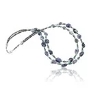 2 Strand Navajo .925 Sterling Silver Turquoise and Lapis Native American Necklace 390714194377