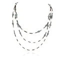 3 Strand Navajo .925 Sterling Silver Turquoise and Mother of Pearl Native American Necklace 15850-18