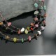 Certified Authentic 3 Strand Navajo .925 Sterling Silver Turquoise and Multicolor Stones Native American Necklace 370994962469