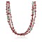 Certified Authentic 3 Strand Navajo .925 Sterling Silver Turquoise Coral 21 Native American Necklace 371055049370