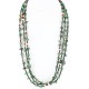 Certified Authentic 3 Strand Navajo .925 Sterling Silver Turquoise Jade Native American Necklace 15873-1 Certified Authentic 3 Strand Navajo .925 Sterling Silver Turquoise Jade Native American Necklace 15873-1