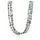 Certified Authentic 3 Strand Navajo .925 Sterling Silver Turquoise Jade Native American Necklace 15873-1 Certified Authentic 3 Strand Navajo .925 Sterling Silver Turquoise Jade Native American Necklace 15873-1