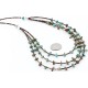 Certified Authentic 3 Strand Navajo .925 Sterling Silver  Turquoise Native American Necklace 371004961001