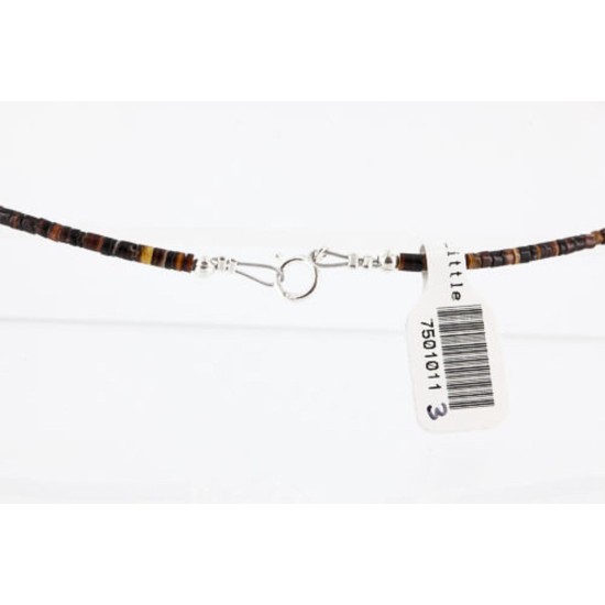 Certified Authentic 3 Strand Navajo .925 Sterling Silver  Turquoise Native American Necklace 371004961001