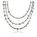 3 Strand Navajo .925 Sterling Silver Turquoise Native American Necklace 371004961001