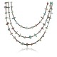 Certified Authentic 3 Strand Navajo .925 Sterling Silver  Turquoise Native American Necklace 371004961001