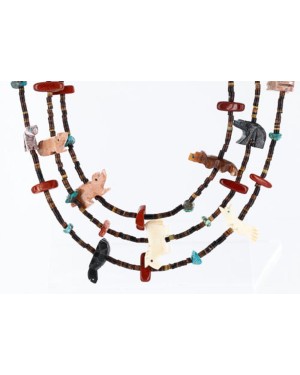 Certified Authentic 3 Strand Navajo .925 Sterling Silver Turquoise Native American Necklace 371007282199
