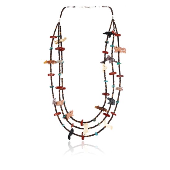 Certified Authentic 3 Strand Navajo .925 Sterling Silver Turquoise Native American Necklace 371007282199