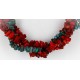 Certified Authentic 3 Strand Twisted Navajo .925 Sterling Silver Turquoise and CORAL Native American Necklace 390835776735