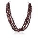 Certified Authentic 4 Strand Navajo .925 Sterling Silver Natural Jasper Native American Necklace 16007