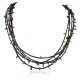 Certified Authentic 5 Strand Navajo .925 Sterling Silver Natural Turquoise and Coral Native American Necklace 371068408907