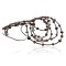 Certified Authentic 5 Strand Navajo .925 Sterling Silver Turquoise and Jasper Native American Necklace 15585-29