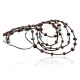 Certified Authentic 5 Strand Navajo .925 Sterling Silver Turquoise and Jasper Native American Necklace 15585-29
