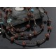 Certified Authentic 5 Strand Navajo .925 Sterling Silver Turquoise and Jasper Native American Necklace 15585-29