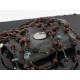 Certified Authentic 5 Strand Navajo .925 Sterling Silver Turquoise and Jasper Native American Necklace 15585-29