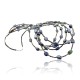 Certified Authentic 5 Strand Navajo .925 Sterling Silver Turquoise and Lapis Native American Necklace 15401-10