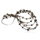 Certified Authentic 5 Strand Navajo .925 Sterling Silver Turquoise and Tigers Eye Native American Necklace 15621-23