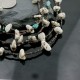 Certified Authentic 5 Strand Navajo .925 Sterling Silver WHITE Turquoise Turquoise Native American Necklace 1530-43
