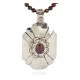 Certified Authentic .925 Sterling Silver and Nickel Handmade Navajo Natural Turquoise Charoite Agate Native American Necklace 13130-3-18207