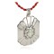 Certified Authentic .925 Sterling Silver and Nickel Handmade Navajo Natural Turquoise Coral Native American Necklace 13130-2-18206