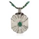 Certified Authentic .925 Sterling Silver and Nickel Handmade Navajo Natural Turquoise Native American Necklace 13130-4-10054-4