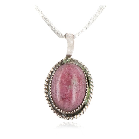 Certified Authentic .925 Sterling Silver Handmade Navajo Natural Charoite Native American Necklace  12885-4