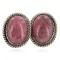 Certified Authentic .925 Sterling Silver Handmade Navajo Natural Charoite Stud Native American Earrings  12886-2