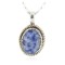 Certified Authentic .925 Sterling Silver Handmade Navajo Natural Lapis Native American Necklace 12885-1