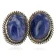 .925 Sterling Silver Handmade Navajo Natural Lapis Stud Native American Earrings 12886-3 .925 Sterling Silver Handmade Navajo Natural Lapis Stud Native American Earrings 12886-3