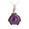 Certified Authentic .925 Sterling Silver Handmade Navajo Natural Sugilite Native American Necklace  12674-11