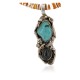 Certified Authentic .925 Sterling Silver Handmade Navajo Natural Turquoise Agate Spiny Oyster Native American Necklace 15939-4-25277