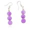 Certified Authentic .925 Sterling Silver Hooks Dangle Natural Purple Quartz Earrings 18148-1