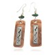 Certified Authentic .925 Sterling Silver Hooks Handmade Navajo Natural Turquoise Native American Pure Copper Dangle Earrings 18210-3