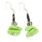 Certified Authentic .925 Sterling Silver Hooks Natural Gaspeite Navajo Native American Dangle Earrings 18269-1