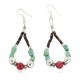 Certified Authentic .925 Sterling Silver Hooks Natural Turquoise Coral Heishi Hoop Navajo Native American Dangle Earrings 18263-40 Certified Authentic .925 Sterling Silver Hooks Natural Turquoise Coral Heishi Hoop Navajo Native American Dangle Earrings 18263-40