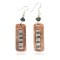 Certified Authentic .925 Sterling Silver Hooks Navajo Handmade Natural Turquoise Native American Pure Copper Dangle Earrings 18210-6