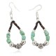 Certified Authentic .925 Sterling Silver Hooks Navajo Natural Turquoise Heishi Hoop Native American Dangle Earrings 18263-30 Certified Authentic .925 Sterling Silver Hooks Navajo Natural Turquoise Heishi Hoop Native American Dangle Earrings 18263-30