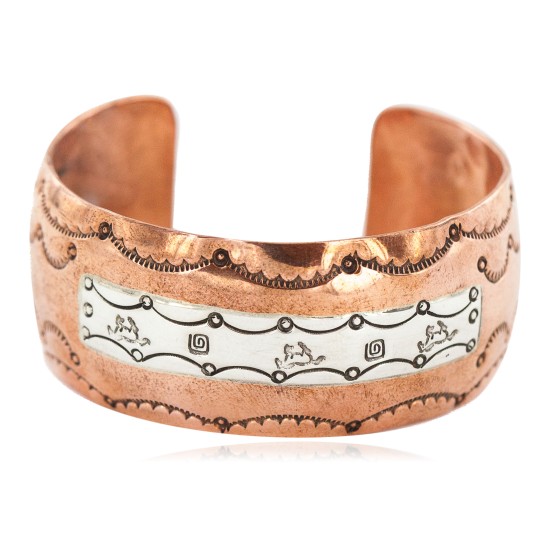 Certified Authentic .925 Sterling Silver Horse Handmade Navajo Native American Pure Copper Bracelet 12783-3 Certified Authentic .925 Sterling Silver Horse Handmade Navajo Native American Pure Copper Bracelet 12783-3