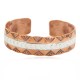 Certified Authentic .925 Sterling Silver Mountain Feather Navajo Handmade Native American Pure Copper Bracelet 24497-3