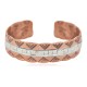 Certified Authentic .925 Sterling Silver Mountain Handmade Navajo Native American Pure Copper Bracelet 24497-4