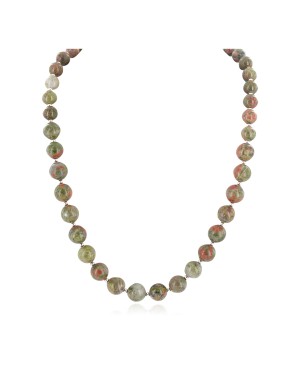 Certified Authentic .925 Sterling Silver Natural Jasper Native American Necklace 790106-103
