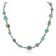 Certified Authentic .925 Sterling Silver Natural Turquoise Chain Native American Necklace 15388
