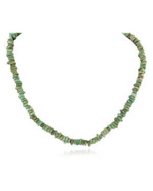 Certified Authentic .925 Sterling Silver Navajo Natural Turquoise Native American Necklace 10054-6