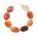 Certified Authentic .925 Sterling Silver Navajo Natural Carnelian Native American Bracelet 12742-203
